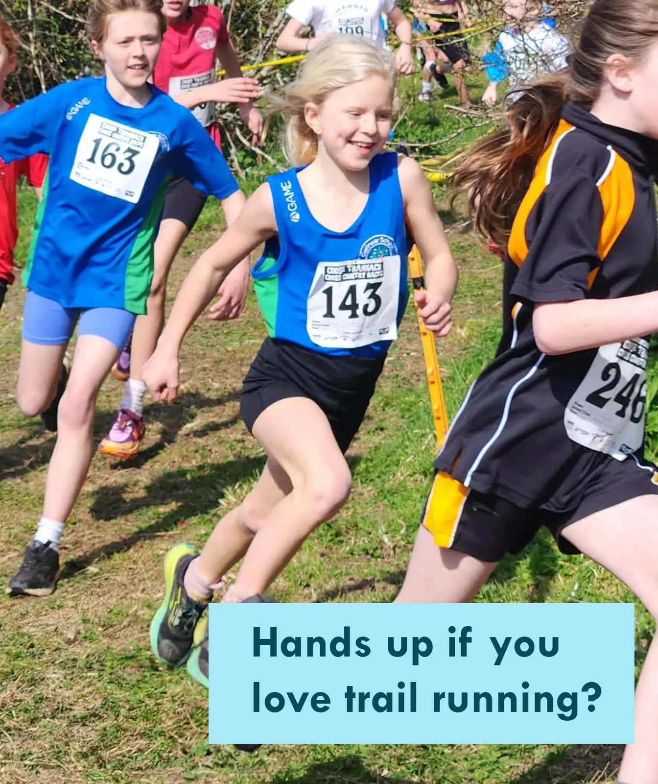 Hands-up trail running post from our Instagram